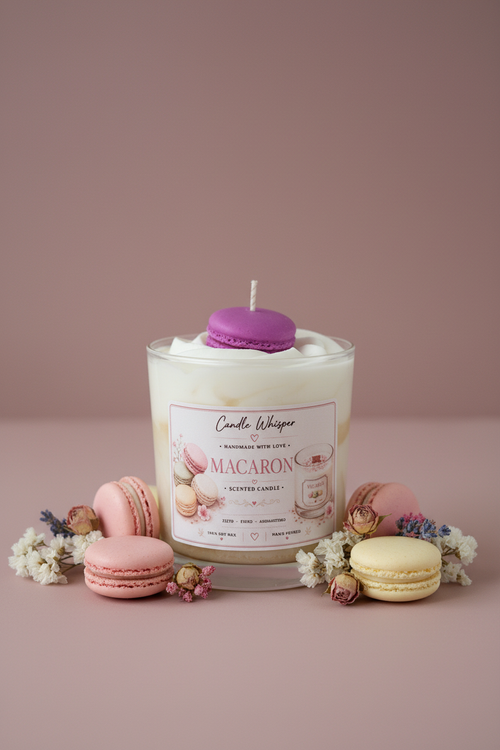Macaron Candle soft background