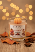 Pumpkin Candle Autumn Background